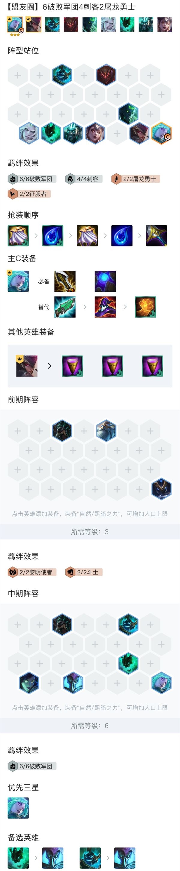 《云顶之弈》11.10版本6破败4刺客玩法思路