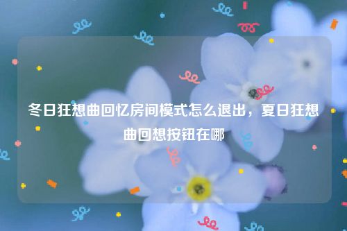 冬日狂想曲回忆房间模式怎么退出，夏日狂想曲回想按钮在哪