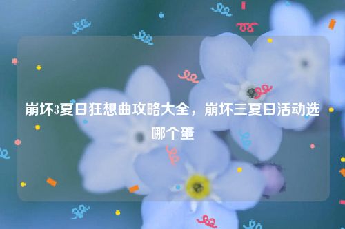崩坏3夏日狂想曲攻略大全，崩坏三夏日活动选哪个蛋