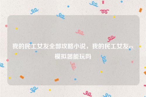 我的民工女友全部攻略小说，我的民工女友ex模拟器能玩吗