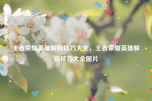 王者荣耀英雄解锁技巧大全,王者荣耀英雄解锁技巧大全图片