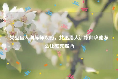 女巫猎人训练师攻略,女巫猎人训练师攻略怎么让杰克喝酒