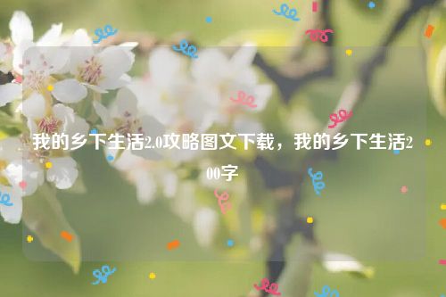 我的乡下生活2.0攻略图文下载，我的乡下生活200字
