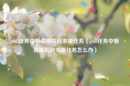 gta5任务中断请稍后回来接任务（gta5任务中断请稍后回来接任务怎么办）